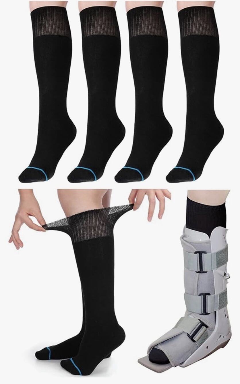 4 Pairs Kids Replacement Sock Liner for Walking Boots Cast Socks